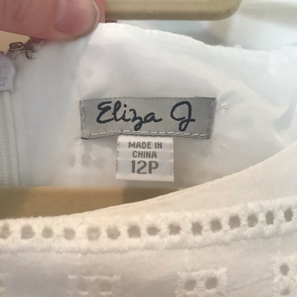 Eliza J White Eyelet Shift Dress - Picture 3 of 3